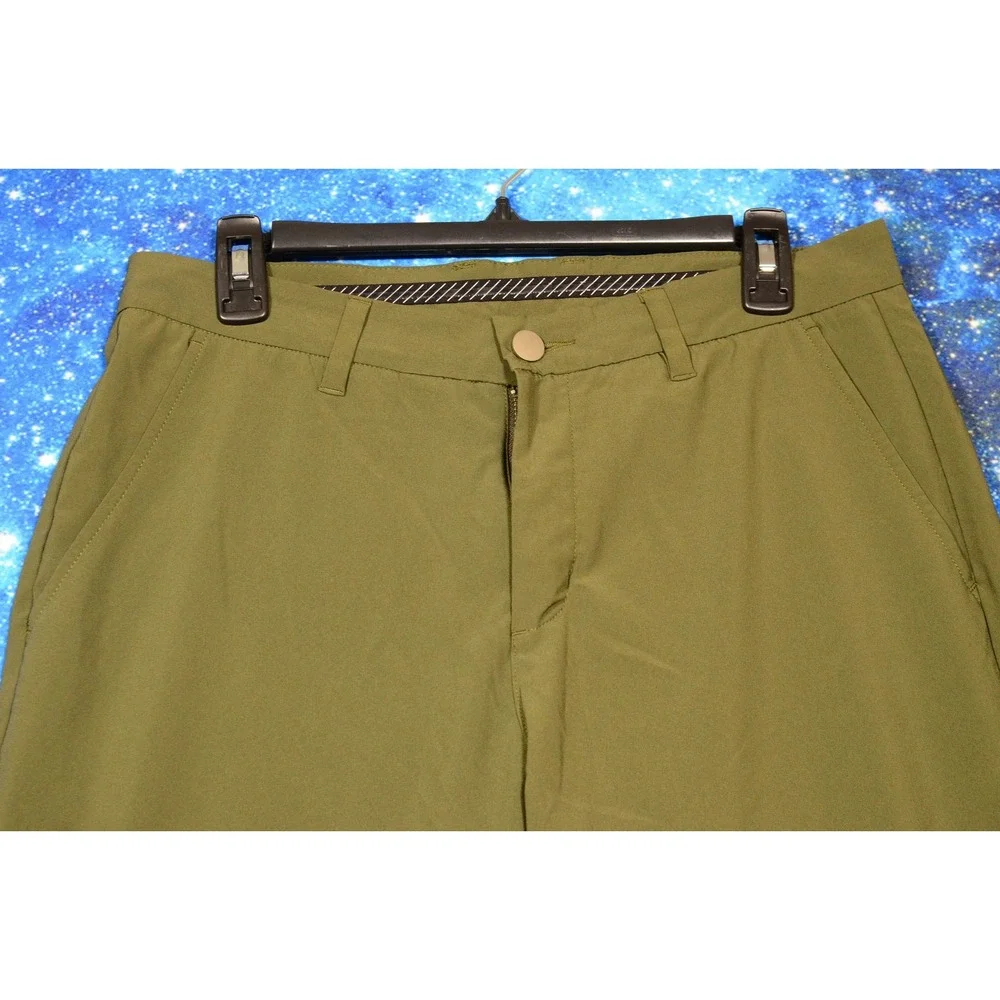 Primo Pants Mens 32 Green Jogger Golf‎ Tapered Stretch Zip Cuff Casual Athletic